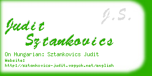 judit sztankovics business card